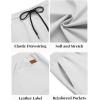 imageCOOFANDY Mens Casual Shorts Cotton Elastic Waist Drawstring Shorts Lightweight Summer Beach ShortsWhite