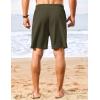 imageCOOFANDY Mens Casual Waffle Shorts Elastic Waist Summer Beach Shorts 7quot Workout Sweat ShortsArmy Green