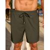 imageCOOFANDY Mens Casual Waffle Shorts Elastic Waist Summer Beach Shorts 7quot Workout Sweat ShortsArmy Green