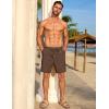 imageCOOFANDY Mens Casual Waffle Shorts Elastic Waist Summer Beach Shorts 7quot Workout Sweat ShortsBrown