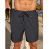 imageCOOFANDY Mens Casual Waffle Shorts Elastic Waist Summer Beach Shorts 7quot Workout Sweat ShortsDark Grey