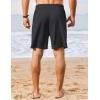 imageCOOFANDY Mens Casual Waffle Shorts Elastic Waist Summer Beach Shorts 7quot Workout Sweat ShortsDark Grey