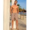 imageCOOFANDY Mens Casual Waffle Shorts Elastic Waist Summer Beach Shorts 7quot Workout Sweat ShortsKhaki