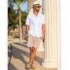 imageCOOFANDY Mens Casual Waffle Shorts Elastic Waist Summer Beach Shorts 7quot Workout Sweat ShortsLight Khaki