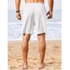 imageCOOFANDY Mens Casual Waffle Shorts Elastic Waist Summer Beach Shorts 7quot Workout Sweat ShortsWhite