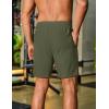 imageCOOFANDY Mens Gym Workout Shorts 8 Inch Quick Dry Athletic Shorts Lightweight Drawstring Running ShortsArmy Green