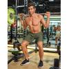 imageCOOFANDY Mens Gym Workout Shorts 8 Inch Quick Dry Athletic Shorts Lightweight Drawstring Running ShortsArmy Green