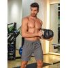 imageCOOFANDY Mens Gym Workout Shorts 8 Inch Quick Dry Athletic Shorts Lightweight Drawstring Running ShortsBlack  Deep Grey