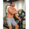 imageCOOFANDY Mens Gym Workout Shorts 8 Inch Quick Dry Athletic Shorts Lightweight Drawstring Running ShortsBlack  Light Grey