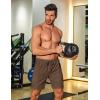 imageCOOFANDY Mens Gym Workout Shorts 8 Inch Quick Dry Athletic Shorts Lightweight Drawstring Running ShortsBrown