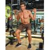 imageCOOFANDY Mens Gym Workout Shorts 8 Inch Quick Dry Athletic Shorts Lightweight Drawstring Running ShortsBrown