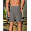 imageCOOFANDY Mens Gym Workout Shorts 8 Inch Quick Dry Athletic Shorts Lightweight Drawstring Running ShortsDeep Grey  Light Grey