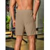 imageCOOFANDY Mens Gym Workout Shorts 8 Inch Quick Dry Athletic Shorts Lightweight Drawstring Running ShortsKhaki