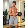 imageCOOFANDY Mens Gym Workout Shorts 8 Inch Quick Dry Athletic Shorts Lightweight Drawstring Running ShortsLight Grey