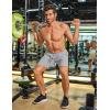 imageCOOFANDY Mens Gym Workout Shorts 8 Inch Quick Dry Athletic Shorts Lightweight Drawstring Running ShortsLight Grey