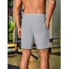 imageCOOFANDY Mens Gym Workout Shorts 8 Inch Quick Dry Athletic Shorts Lightweight Drawstring Running ShortsLight Grey