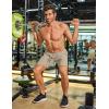 imageCOOFANDY Mens Gym Workout Shorts 8 Inch Quick Dry Athletic Shorts Lightweight Drawstring Running ShortsLight Khaki