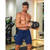 imageCOOFANDY Mens Gym Workout Shorts 8 Inch Quick Dry Athletic Shorts Lightweight Drawstring Running ShortsNavy Blue