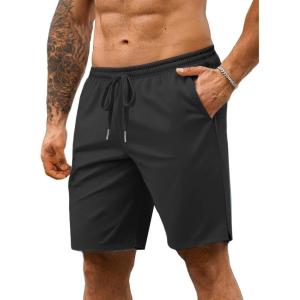 imageCOOFANDY Mens 7 Athletic Shorts Quick Dry Gym Workout Shorts Lightweight Breathable Running Shorts with PocketsBlack