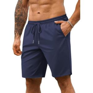 imageCOOFANDY Mens 7 Athletic Shorts Quick Dry Gym Workout Shorts Lightweight Breathable Running Shorts with PocketsNavy Blue