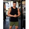 imageCOOFANDY Mens 2 Pack Gym Workout Shorts 5 Inch Mesh Athletic Shorts Quick Dry Running Shorts with PocketsBlack  Army Greey