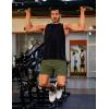 imageCOOFANDY Mens 2 Pack Gym Workout Shorts 5 Inch Mesh Athletic Shorts Quick Dry Running Shorts with PocketsBlack  Army Greey