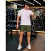 imageCOOFANDY Mens 2 Pack Gym Workout Shorts 5 Inch Mesh Athletic Shorts Quick Dry Running Shorts with PocketsBlack  Army Greey