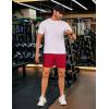 imageCOOFANDY Mens 2 Pack Gym Workout Shorts 5 Inch Mesh Athletic Shorts Quick Dry Running Shorts with PocketsBlack  Deep Red