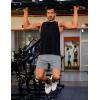 imageCOOFANDY Mens 2 Pack Gym Workout Shorts 5 Inch Mesh Athletic Shorts Quick Dry Running Shorts with PocketsBlack  Light Grey