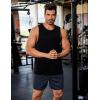 imageCOOFANDY Mens 2 Pack Gym Workout Shorts 5 Inch Mesh Athletic Shorts Quick Dry Running Shorts with PocketsBlack  Navy Blue