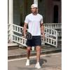 imageCOOFANDY Mens 2 Pack Gym Workout Shorts 5 Inch Mesh Athletic Shorts Quick Dry Running Shorts with PocketsBlack  Navy Blue