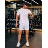 imageCOOFANDY Mens 2 Pack Gym Workout Shorts 5 Inch Mesh Athletic Shorts Quick Dry Running Shorts with PocketsBlack  Offwhite