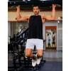 imageCOOFANDY Mens 2 Pack Gym Workout Shorts 5 Inch Mesh Athletic Shorts Quick Dry Running Shorts with PocketsBlack  Offwhite