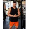 imageCOOFANDY Mens 2 Pack Gym Workout Shorts 5 Inch Mesh Athletic Shorts Quick Dry Running Shorts with PocketsBlack  Orange