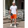 imageCOOFANDY Mens 2 Pack Gym Workout Shorts 5 Inch Mesh Athletic Shorts Quick Dry Running Shorts with PocketsBlack  Orange
