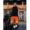 imageCOOFANDY Mens 2 Pack Gym Workout Shorts 5 Inch Mesh Athletic Shorts Quick Dry Running Shorts with PocketsBlack  Orange