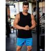 imageCOOFANDY Mens 2 Pack Gym Workout Shorts 5 Inch Mesh Athletic Shorts Quick Dry Running Shorts with PocketsDeep Grey  Blue