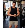 imageCOOFANDY Mens 2 Pack Gym Workout Shorts 5 Inch Mesh Athletic Shorts Quick Dry Running Shorts with PocketsLight Grey  Khaki