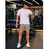 imageCOOFANDY Mens 2 Pack Gym Workout Shorts 5 Inch Mesh Athletic Shorts Quick Dry Running Shorts with PocketsLight Grey  Khaki