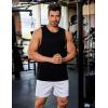 imageCOOFANDY Mens 2 Pack Gym Workout Shorts 5 Inch Mesh Athletic Shorts Quick Dry Running Shorts with PocketsOffwhite  Navy Blue