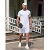 imageCOOFANDY Mens 2 Pack Gym Workout Shorts 5 Inch Mesh Athletic Shorts Quick Dry Running Shorts with PocketsOffwhite  Navy Blue