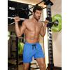 imageCOOFANDY Mens Gym Shorts 3 Pack Mesh Athletic Workout Shorts Lightweight Quick Dry Drawstring Shorts with PocketsBlackBlueDark Grey