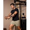 imageCOOFANDY Mens Gym Shorts 3 Pack Mesh Athletic Workout Shorts Lightweight Quick Dry Drawstring Shorts with PocketsBlackGreyKhaki