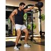 imageCOOFANDY Mens Gym Shorts 3 Pack Mesh Athletic Workout Shorts Lightweight Quick Dry Drawstring Shorts with PocketsBlackGreyWhite