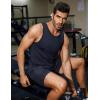 imageCOOFANDY Mens Gym Shorts 3 Pack Mesh Athletic Workout Shorts Lightweight Quick Dry Drawstring Shorts with PocketsBlackNavy BlueWhite