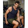 imageCOOFANDY Mens Gym Shorts 3 Pack Mesh Athletic Workout Shorts Lightweight Quick Dry Drawstring Shorts with PocketsDark GreyArmy GreenKhaki