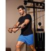 imageCOOFANDY Mens Gym Shorts 3 Pack Mesh Athletic Workout Shorts Lightweight Quick Dry Drawstring Shorts with PocketsDark GreyWhiteBlue