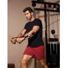 imageCOOFANDY Mens Gym Shorts 3 Pack Mesh Athletic Workout Shorts Lightweight Quick Dry Drawstring Shorts with PocketsNavy BlueRedGrey