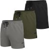 imageCOOFANDY Mens 2 Pack Gym Workout Shorts Quick Dry Athletic Shorts 5 Inch Lightweight Sports Running Shorts with Pockets3 Pack BlackDark GrayArmy Green