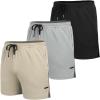 imageCOOFANDY Mens 2 Pack Gym Workout Shorts Quick Dry Athletic Shorts 5 Inch Lightweight Sports Running Shorts with Pockets3 Pack BlackKhakiGrey